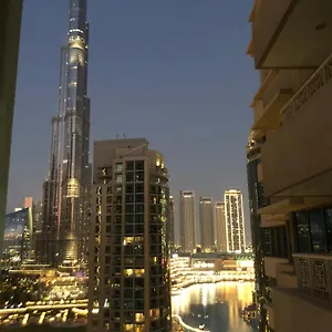 Downtown Boulevard One Bedroom Apt In 29 Blvd غرفة وصالة Burj & Fountain View Master Bedroom Plus 2 Single Beds In Living شقة